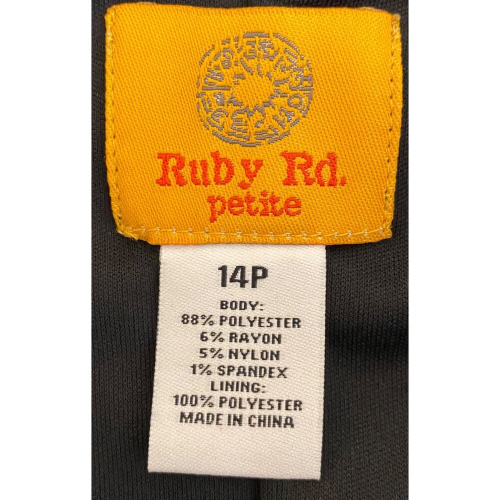 Ruby Rd. Solid Black Stretch Pleated Chiffon Skir… - image 3